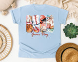 Game Day Baseball Panels graphic tee in Chambray