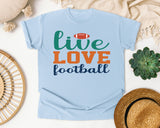 Live Love Football graphic tee in Chambray