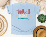 Football Mama Arrow Red graphic tee in Chambray