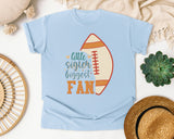 Little Sister Biggest Fan Ball graphic tee in Chambray