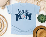 Team Mom Football Navy graphic tee in Chambray