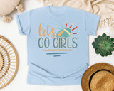 Lets Go Girls Football graphic tee in Chambray