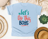 Lets Do This Boys graphic tee in Chambray
