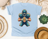 Football Player Silhouette graphic tee in Chambray
