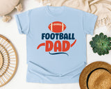 Football Dad Navy Script graphic tee in Chambray