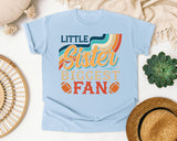 Little Sister Biggest Fan Rainbow graphic tee in Chambray