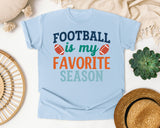 Football Is My Favorite Season graphic tee in Chambray