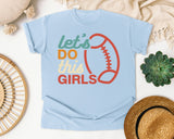 Lets Do This Girls graphic tee in Chambray