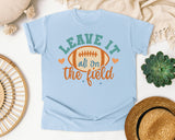 Leave It All On The Field Teal graphic tee in Chambray