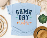 Game Day Vibes graphic tee in Chambray