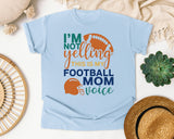 Im Not Yelling This Is My Football Mom Voice graphic tee in Chambray