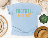 Football Mom Script graphic tee in Chambray