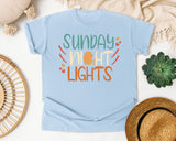 Sunday Night Lights graphic tee in Chambray