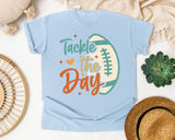 Tackle The Day graphic tee in Chambray