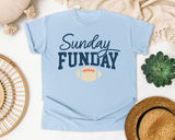 Sunday Funday Football Navy graphic tee in Chambray