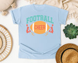 Football Cheer Pom Poms graphic tee in Chambray