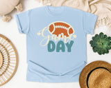 Game Day Script Ball graphic tee in Chambray