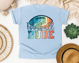 Football Dude graphic tee in Chambray
