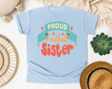 Proud Football Sister Banner graphic tee in Chambray
