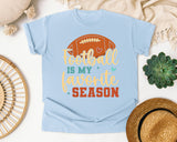 Football Is My Favorite Season Heart graphic tee in Chambray