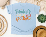 Sundays Are For Football Script graphic tee in Chambray