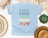 Game Game Game Day graphic tee in Chambray