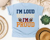 Im Loud Because Im Proud Navy graphic tee in Chambray