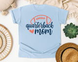 Quarterback Mom graphic tee in Chambray