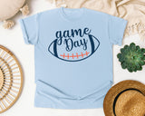 Game Day Ball Outline graphic tee in Chambray
