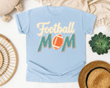 Football Mom Retro Bold graphic tee in Chambray