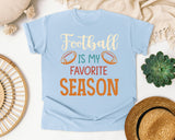 Football Is My Favorite Season Orange graphic tee in Chambray