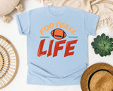 Football Life graphic tee in Chambray