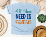 All You Need Is Football graphic tee in Chambray