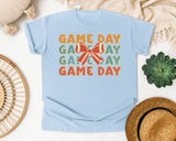 Game Day Stacked Bow Repeat graphic tee in Chambray