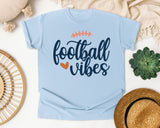 Football Vibes Script Navy graphic tee in Chambray