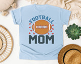 Football Mom Hearts graphic tee in Chambray