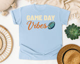 Game Day Vibes Orange graphic tee in Chambray