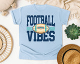 Football Vibes Navy Bold graphic tee in Chambray