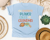 My Favorite Player Calls Me Grandma Pastel graphic tee in Chambray