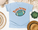 Touch Down Football Arch graphic tee in Chambray
