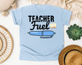 Teacher Fuel Pen graphic tee in Chambray