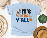 Its Football Yall graphic tee in Chambray