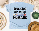 Educator Of Mini Humans graphic tee in Chambray