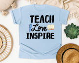 Teach Love Inspire Book graphic tee in Chambray