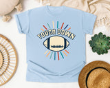 Touch Down Retro Rays graphic tee in Chambray