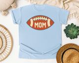 Football Mom Ball Retro graphic tee in Chambray