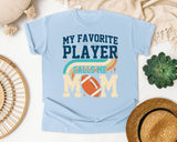 My Favorite Player Calls Me Mom Vintage graphic tee in Chambray