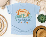 Football Season Script graphic tee in Chambray
