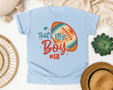 Thats My Boy Football 12 graphic tee in Chambray