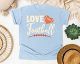 Love Football Script graphic tee in Chambray